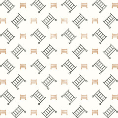 Crib pretty trendy multicolor repeating pattern vector illustration background