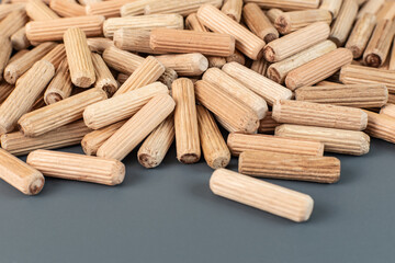 Wooden furniture sheet on a gray background