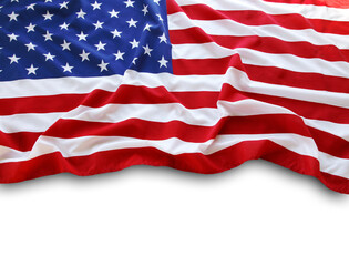 American flag on white background - 762500713