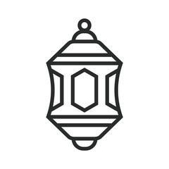 Ramadan lantern outline icon