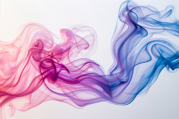 colored smoke on a white background