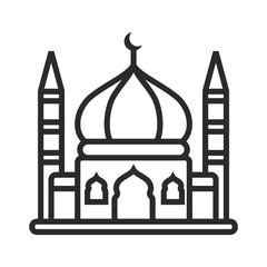 mosque outline icon