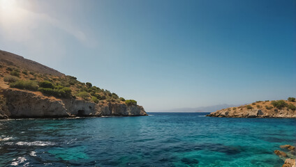 Fototapeta na wymiar Beautiful sea, Crete island holiday