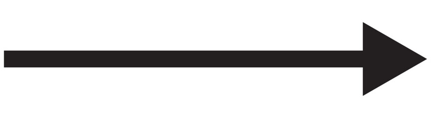 Long arrow vector icon. Black horizontal double arrow. Vector icon.