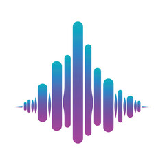 Obraz premium gradient sound wave icon