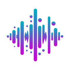gradient sound wave icon