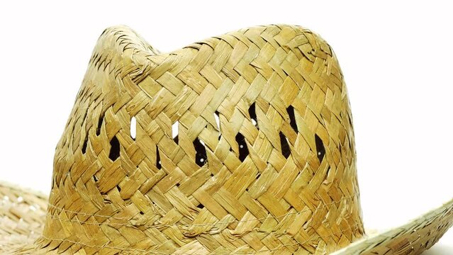 Hat straw cowboy farmer rotating