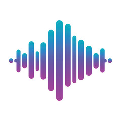 Obraz premium gradient sound wave icon