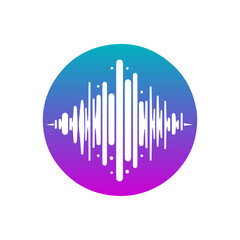 gradient sound wave icon
