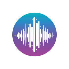 gradient sound wave icon