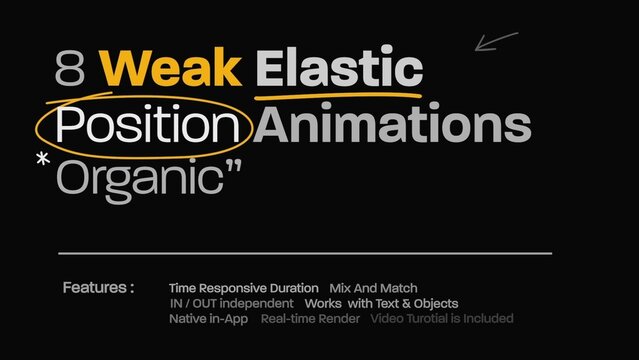 Weak Elastic Position Title Animator