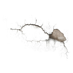 Moisture stains and deterioration on the wall
