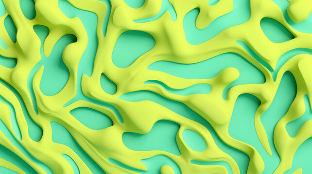 Fun, vivid neon yellow and cyan blue foam art background image