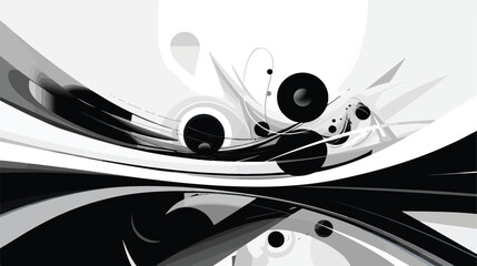 Black and white abstract digital drawing for background