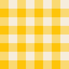 Yellow gingham classic style seamless pattern. Plaid seamless pattern in shades of yellow.