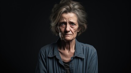 Depressive disorders Middle-aged woman's condition. - obrazy, fototapety, plakaty
