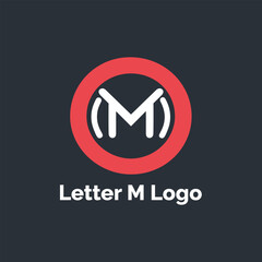 letter m logo circle logo creative logo, m logo