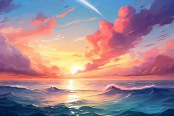 Gaze upon the horizon and marvel at the ever-changing canvas of the dynamic sunrise gradient.