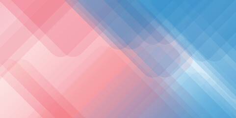 Abstract Red & Blue Gradient Geometric Overlapping Square Pattern, Technology Background Design. Modern Smooth Square Pattern. Suitable for Cover or Splash Template for Web Design and Site Decoration.