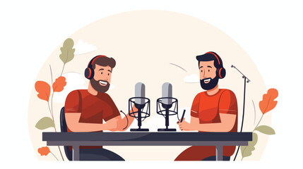 Podcast volume illustration vector on a white background