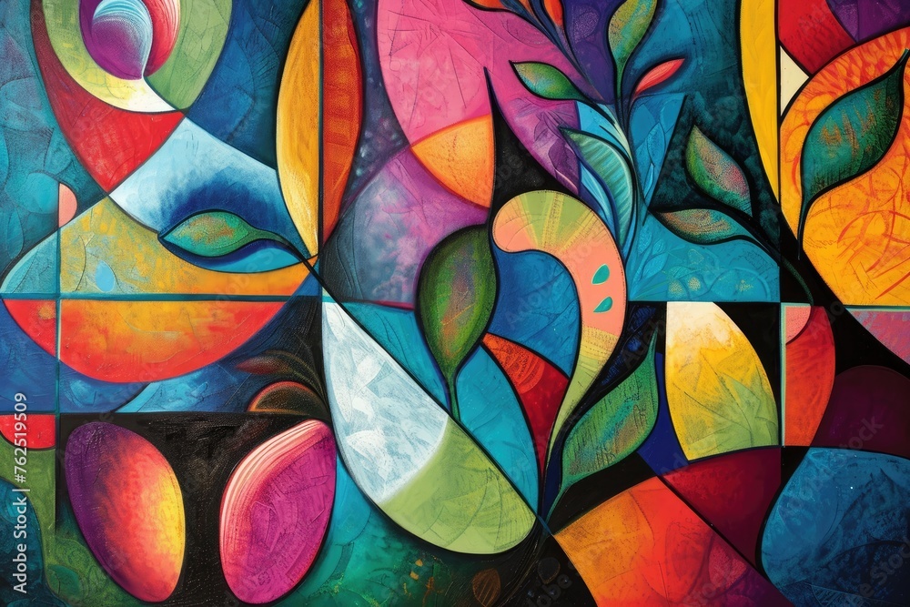 Aufkleber abstract artwork with unpredictable shapes and arrangements