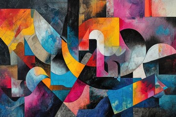 Abstract Artwork With Unpredictable Shapes And Arrangements
