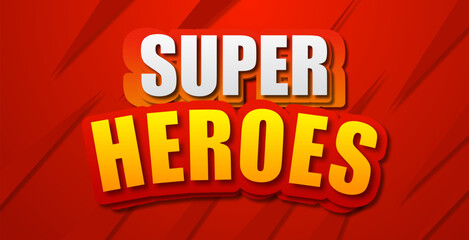 Super hero editable text effect, cartoon text style