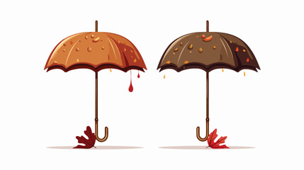 Umbrella doodle draft vector illustration