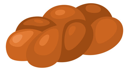 Challah bread cartoon icon. Organic fresh food