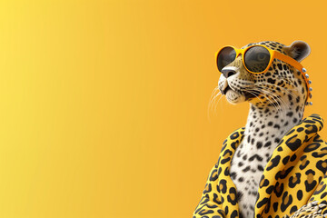 Stylish Leopard with Sunglasses.
