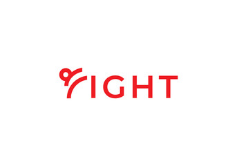 fight martial arts logo. boxing sport, karate symbol design