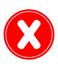 red button with cross