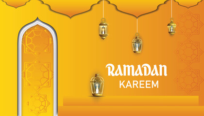 Vector Islamic Background design for Ramadan Kareem and Eid Mubarak 