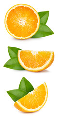 Fresh organic orange isolated