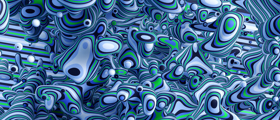 Abstract background with colorful liquid shapes. 3d rendering