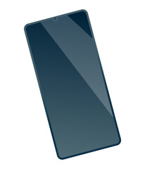 Realistic smartphone mockup. Black smartphone with big screen