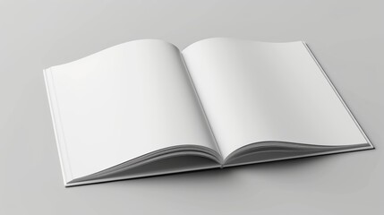 Open Book on White Surface