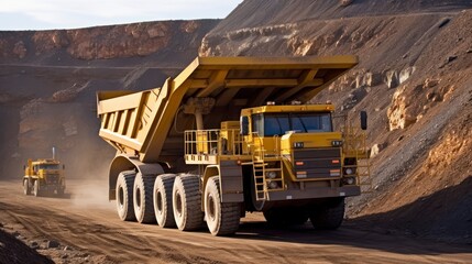 The Unyielding Strength of a Big Yellow Mining Truck
