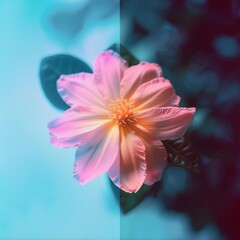 Flower in the garden, vintage color tone, selective focus.