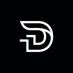 Letter D logo and icon design