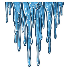 Obraz na płótnie Canvas Hanging icicles with snow 