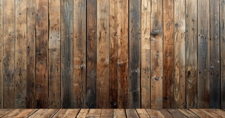 Organic Beauty of a Wood-Plank Background in Rustic Brown Tones