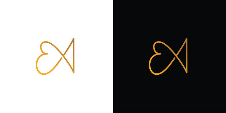 Luxury and unique EA logo design