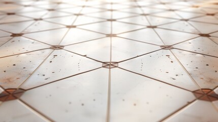 Close Up of a Patterned Tile Floor
