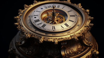 Fototapeta na wymiar Old Clock Face in Prague's Astronomical Tower