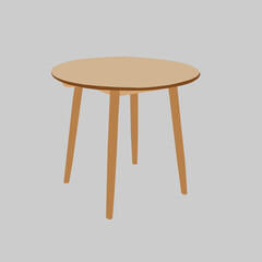 Simple tea table isolate