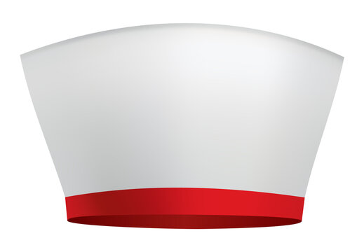 Nurse cap icon, white simple image isolated. Minimalist medical illustration