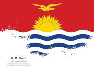 Obraz premium Flag of Kiribati, vector illustration