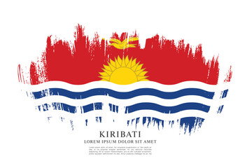 Obraz na płótnie Canvas Flag of Kiribati, vector illustration