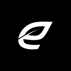 Letter E logo and icon design